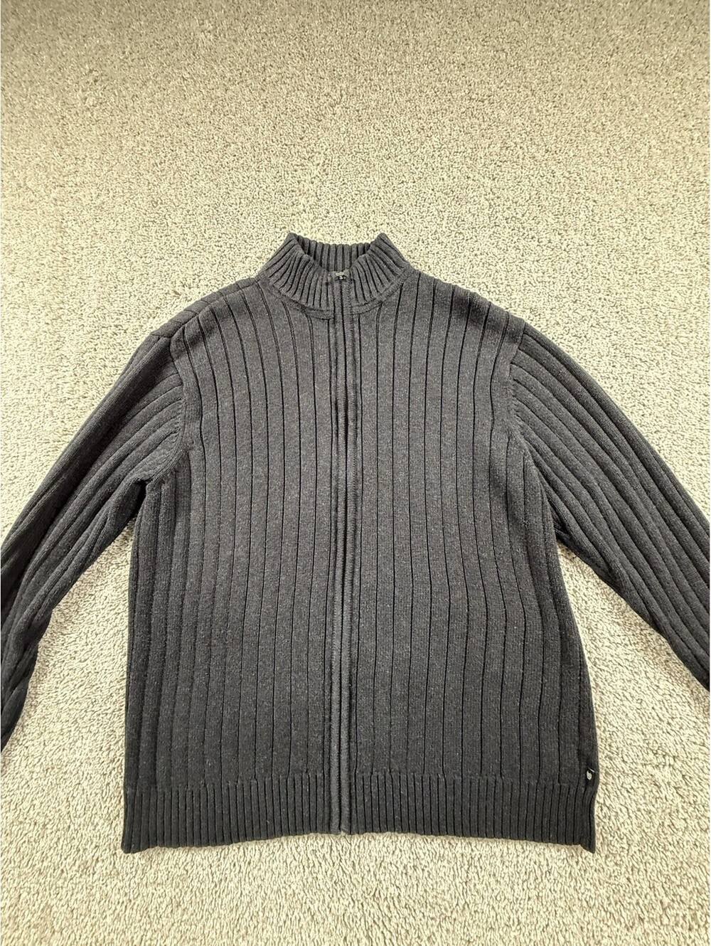 Ralph Lauren Chaps Men’s Sweater Size Large Dark Gray 1/4 Zip